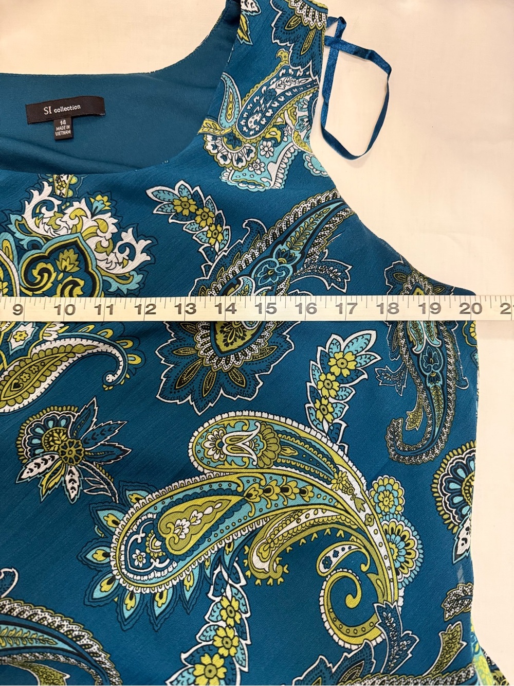 Teal Paisley Maxi dress - Picture 8 of 8
